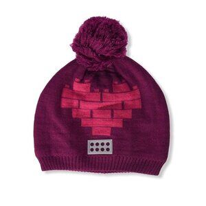 Lego Wear Boys' Wool Knit Hat W/Heart & Pom-pom-2-3T